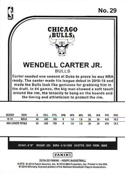2019-20 Hoops #29 Wendell Carter Jr. Back
