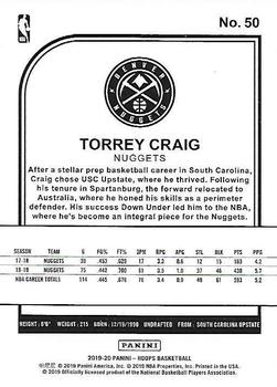 2019-20 Hoops #50 Torrey Craig Back