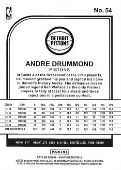 2019-20 Hoops #54 Andre Drummond Back