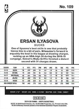 2019-20 Hoops #109 Ersan Ilyasova Back