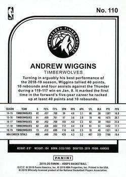 2019-20 Hoops #110 Andrew Wiggins Back