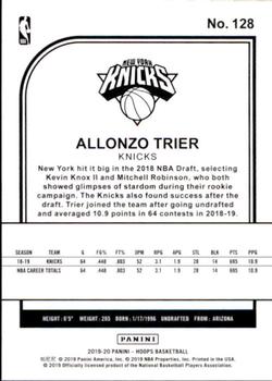 2019-20 Hoops #128 Allonzo Trier Back