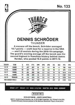 2019-20 Hoops #133 Dennis Schroder Back