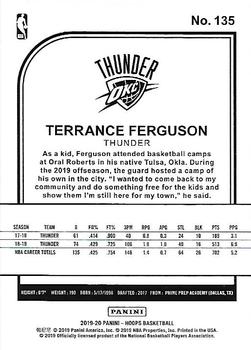 2019-20 Hoops #135 Terrance Ferguson Back