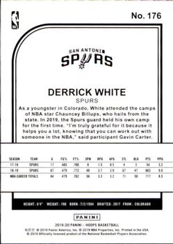 2019-20 Hoops #176 Derrick White Back