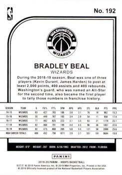 2019-20 Hoops #192 Bradley Beal Back