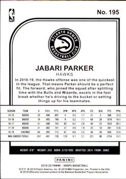 2019-20 Hoops #195 Jabari Parker Back
