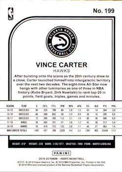 2019-20 Hoops #199 Vince Carter Back