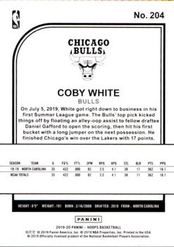 2019-20 Hoops #204 Coby White Back