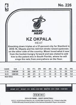 2019-20 Hoops #226 KZ Okpala Back