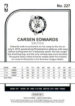 2019-20 Hoops #227 Carsen Edwards Back