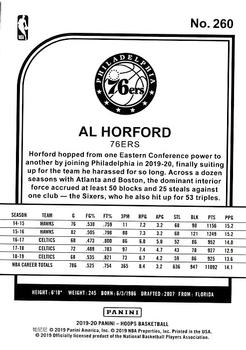 2019-20 Hoops #260 Al Horford Back