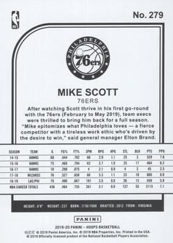 2019-20 Hoops #279 Mike Scott Back