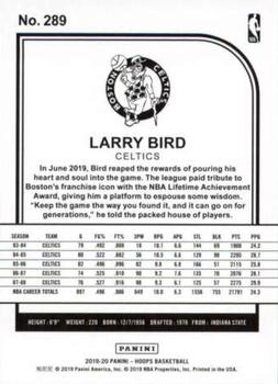 2019-20 Hoops #289 Larry Bird Back