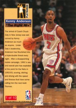 1992-93 Ultra - Playmakers #1 Kenny Anderson Back