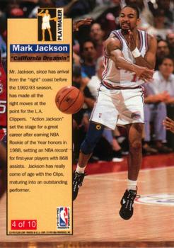 1992-93 Ultra - Playmakers #4 Mark Jackson Back