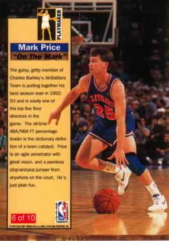 1992-93 Ultra - Playmakers #6 Mark Price Back