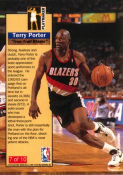 1992-93 Ultra - Playmakers #7 Terry Porter Back