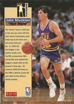 1992-93 Ultra - Playmakers #9 John Stockton Back