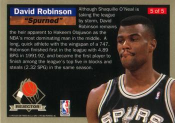 1992-93 Ultra - Rejectors #5 David Robinson Back