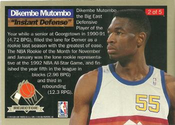 1992-93 Ultra - Rejectors #2 Dikembe Mutombo Back