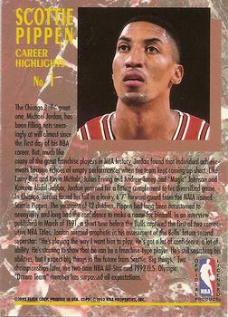 1992-93 Ultra - Scottie Pippen Career Highlights #1 Scottie Pippen Back