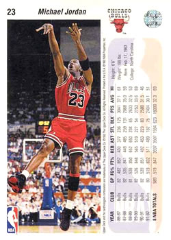 1992-93 Upper Deck #23 Michael Jordan Back