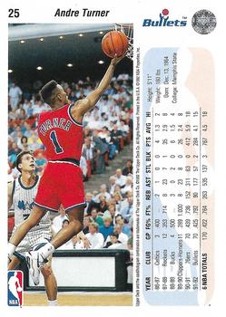 1992-93 Upper Deck #25 Andre Turner Back