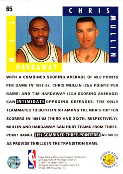 1992-93 Upper Deck #65 Tim Hardaway / Chris Mullin Back