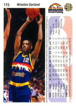 1992-93 Upper Deck #115 Winston Garland Back