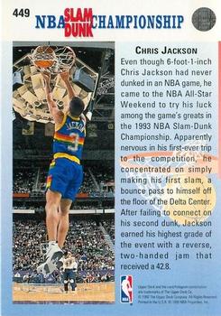 1992-93 Upper Deck #449 Chris Jackson Back