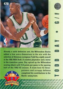 1992-93 Upper Deck #470 Todd Day Back