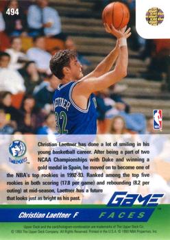 1992-93 Upper Deck #494 Christian Laettner Back