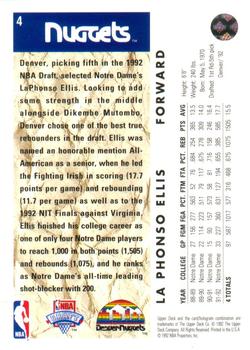 1992-93 Upper Deck #4 LaPhonso Ellis Back