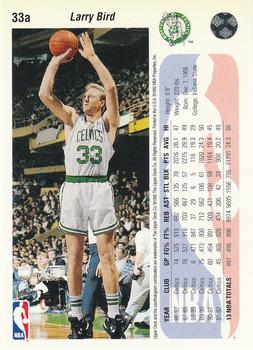 1992-93 Upper Deck #33a Larry Bird Back