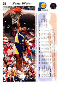 1992-93 Upper Deck #95 Micheal Williams Back