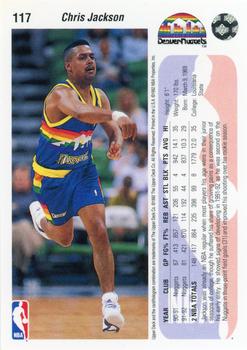1992-93 Upper Deck #117 Chris Jackson Back