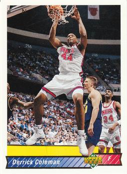 1992-93 Upper Deck #124 Derrick Coleman Front