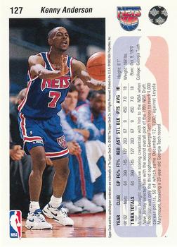 1992-93 Upper Deck #127 Kenny Anderson Back