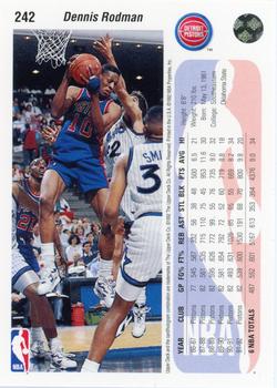 1992-93 Upper Deck #242 Dennis Rodman Back