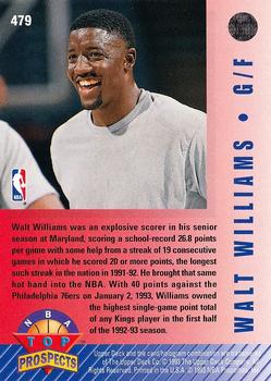 1992-93 Upper Deck #479 Walt Williams Back