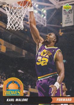 1992-93 Upper Deck - All-Division Team #AD12 Karl Malone Front