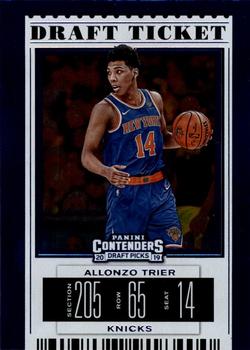 2019 Panini Contenders Draft Picks - Draft Ticket Blue Foil #1 Allonzo Trier Front