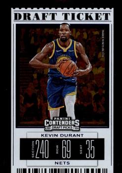 2019 Panini Contenders Draft Picks - Draft Ticket Blue Foil #28 Kevin Durant Front