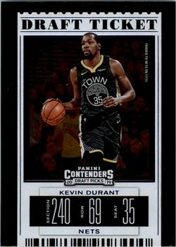 2019 Panini Contenders Draft Picks - Draft Ticket Blue Foil #28b Kevin Durant Front