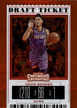 2019 Panini Contenders Draft Picks - Draft Ticket Red Foil #15b Devin Booker Front
