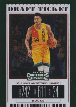 2019 Panini Contenders Draft Picks - Draft Ticket Red Foil #17 Giannis Antetokounmpo Front