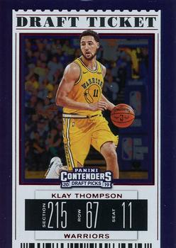 2019 Panini Contenders Draft Picks - Draft Ticket Red Foil #31 Klay Thompson Front