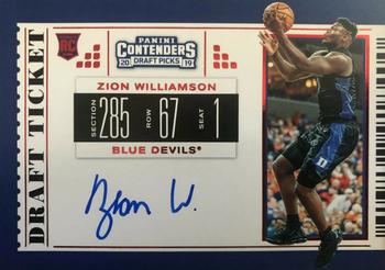 2019 Panini Contenders Draft Picks - Draft Ticket Red Foil #51 Zion Williamson Front