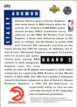 1992-93 Upper Deck - All-Rookie Team #AR5 Stacey Augmon Back